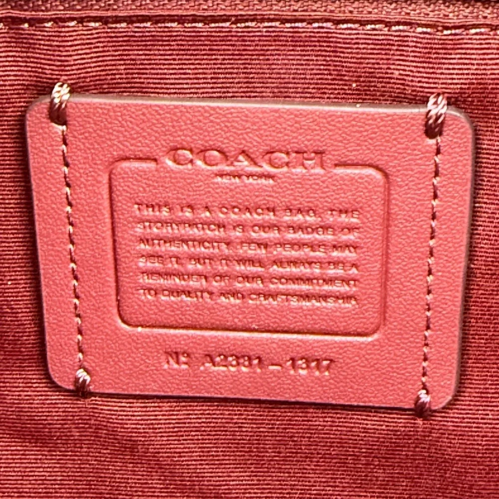 Coach Red Pebbled Leather‎ Satchel Crossbody Purse A2331-1317 Vintage Style